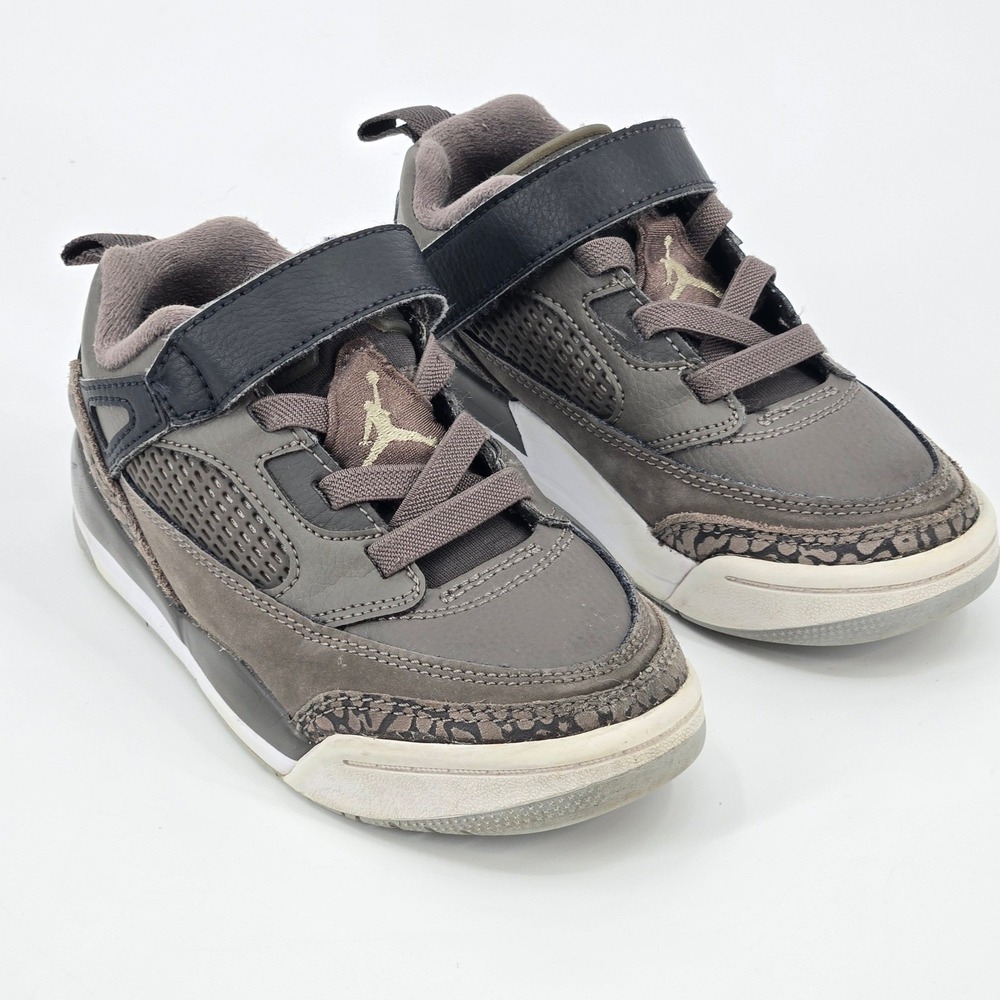 Jordan Spizike Low Kids Size 11C‎ Charcoal Grey Elephant Print Sneakers